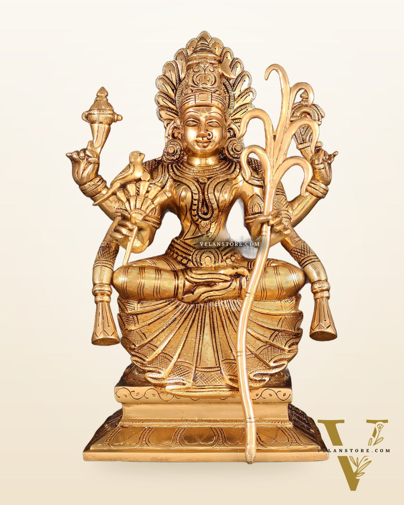 Brass Lalita Devi Idol 13" enhanced carvings