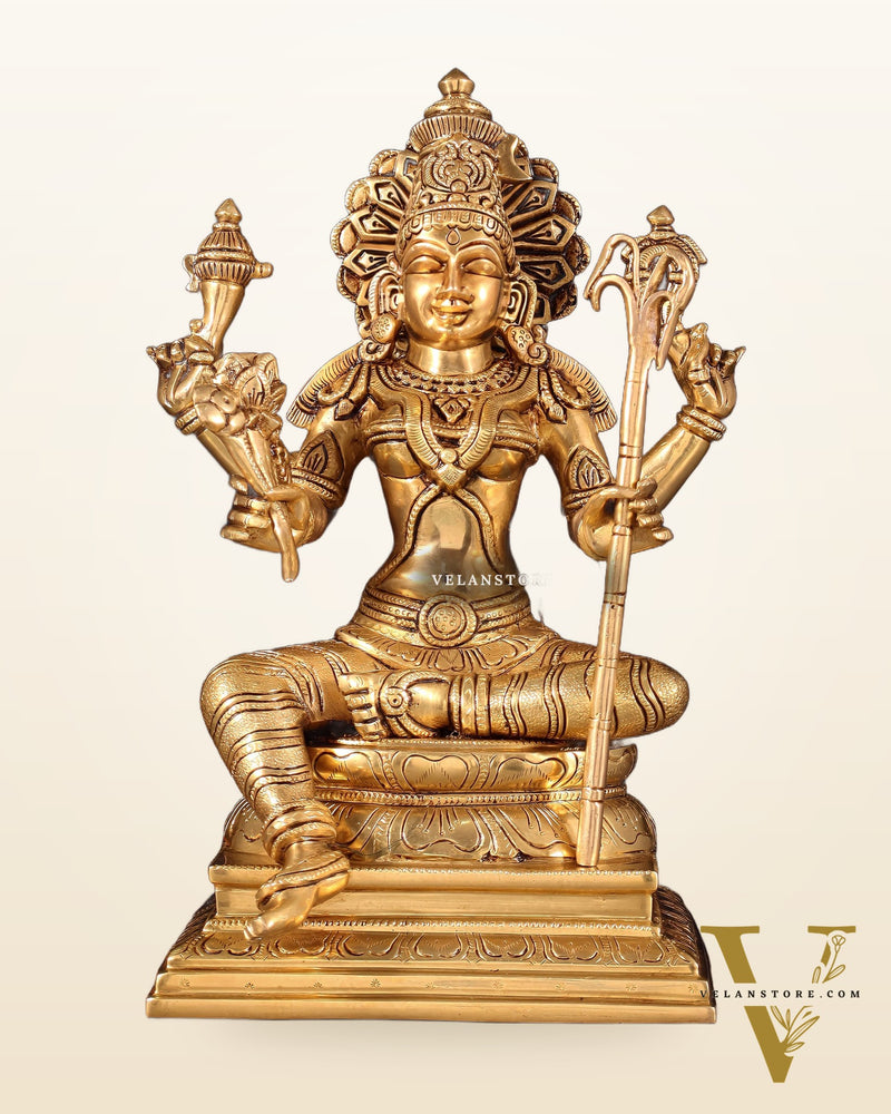 Brass Lalita Devi Idol – Superfine Carvings | 12 inch