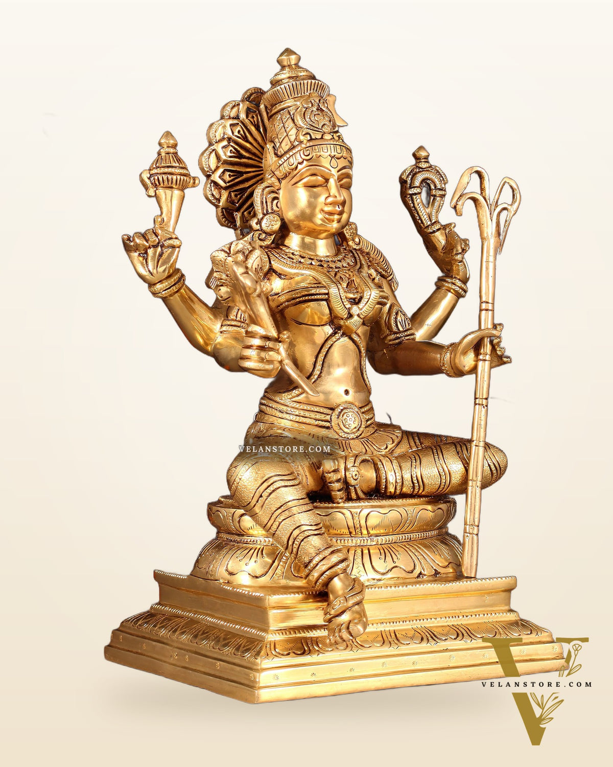 Brass Lalita Devi Idol – Superfine Carvings | 12 inch