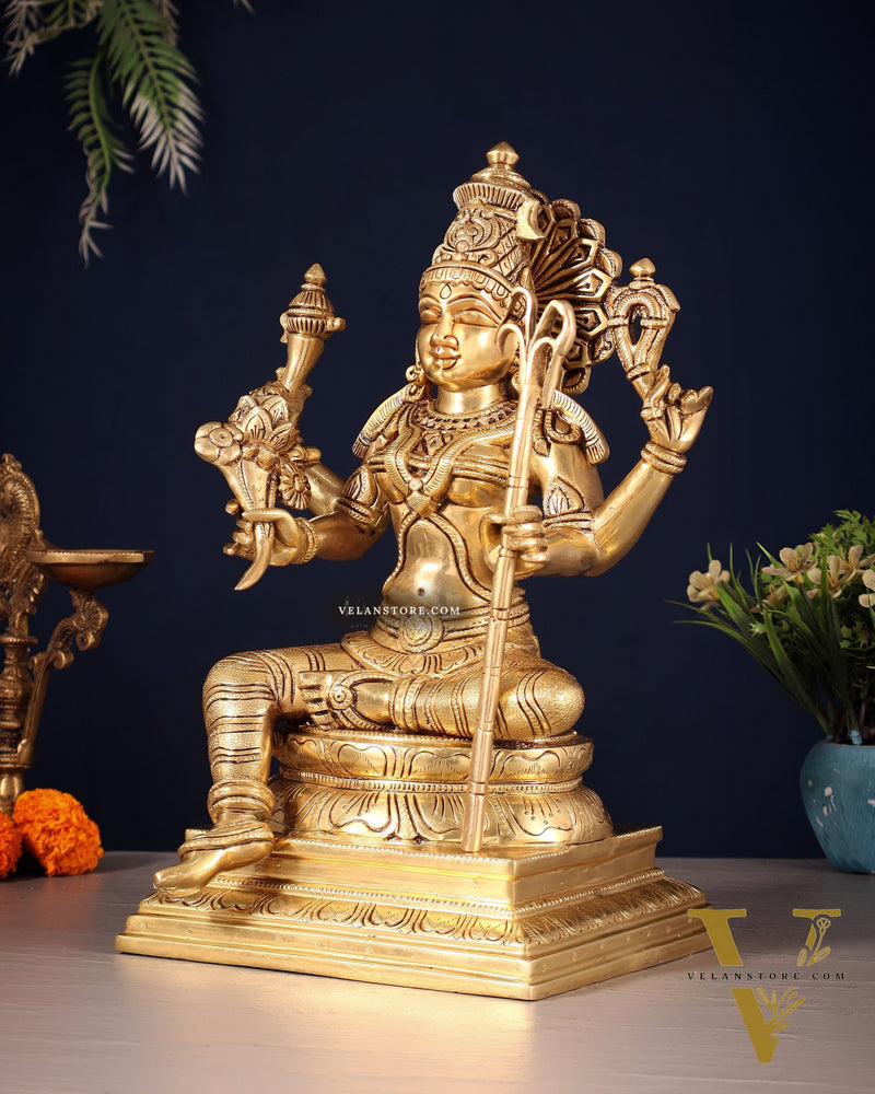 Brass Lalita Devi Idol – Superfine Carvings | 12 inch