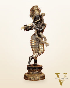 Brass Large black Krishna Statue - 46 inch