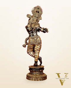 Brass Large black Krishna Statue - 46 inch