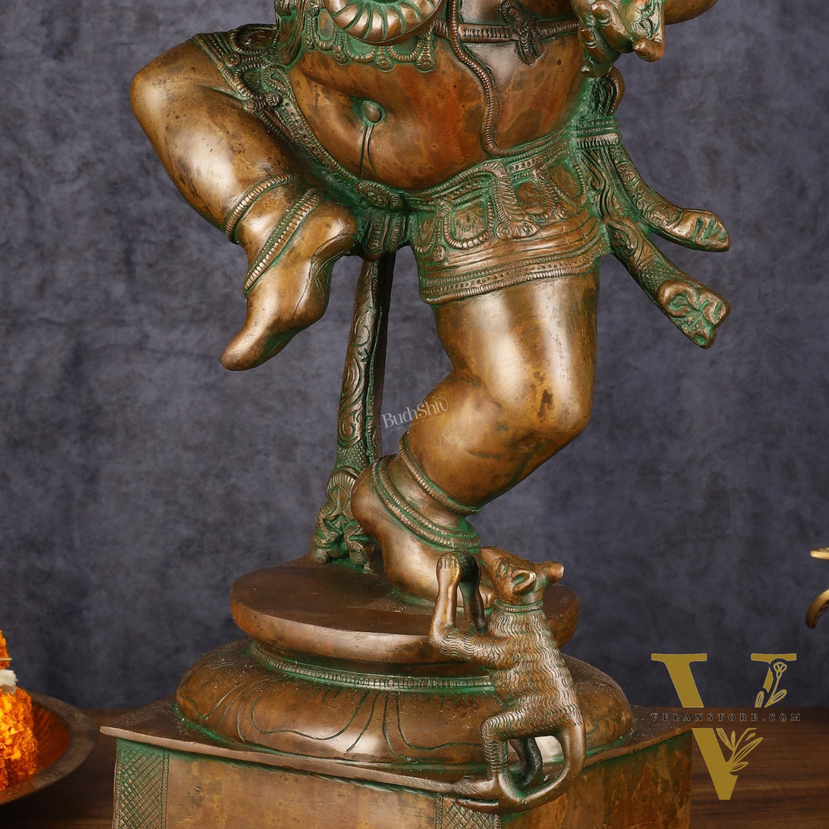 Brass Large Dancing Ganapati Statue 25"