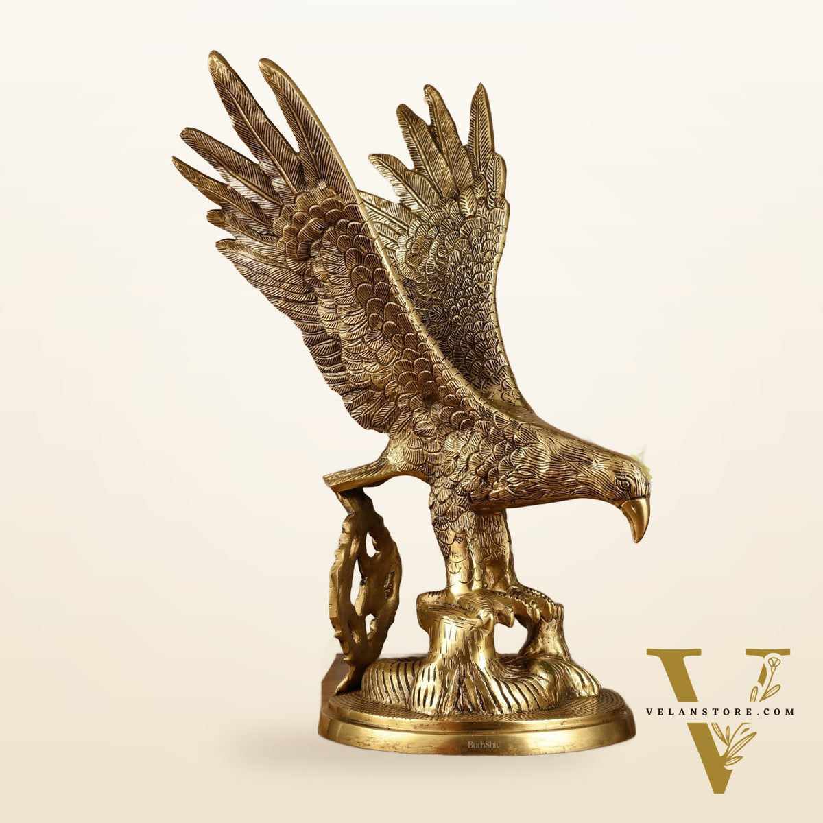 Brass Large Decorative Eagle Statue Showpiece | 15x8x7 Inch
