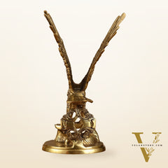 Brass Large Decorative Eagle Statue Showpiece | 15x8x7 Inch