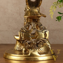 Brass Large Decorative Eagle Statue Showpiece | 15x8x7 Inch