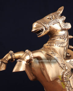 Brass large Flying Horse Pegasus Showpiece – 11.5" x 12" x 3.5" | Majestic Artistic Statue
