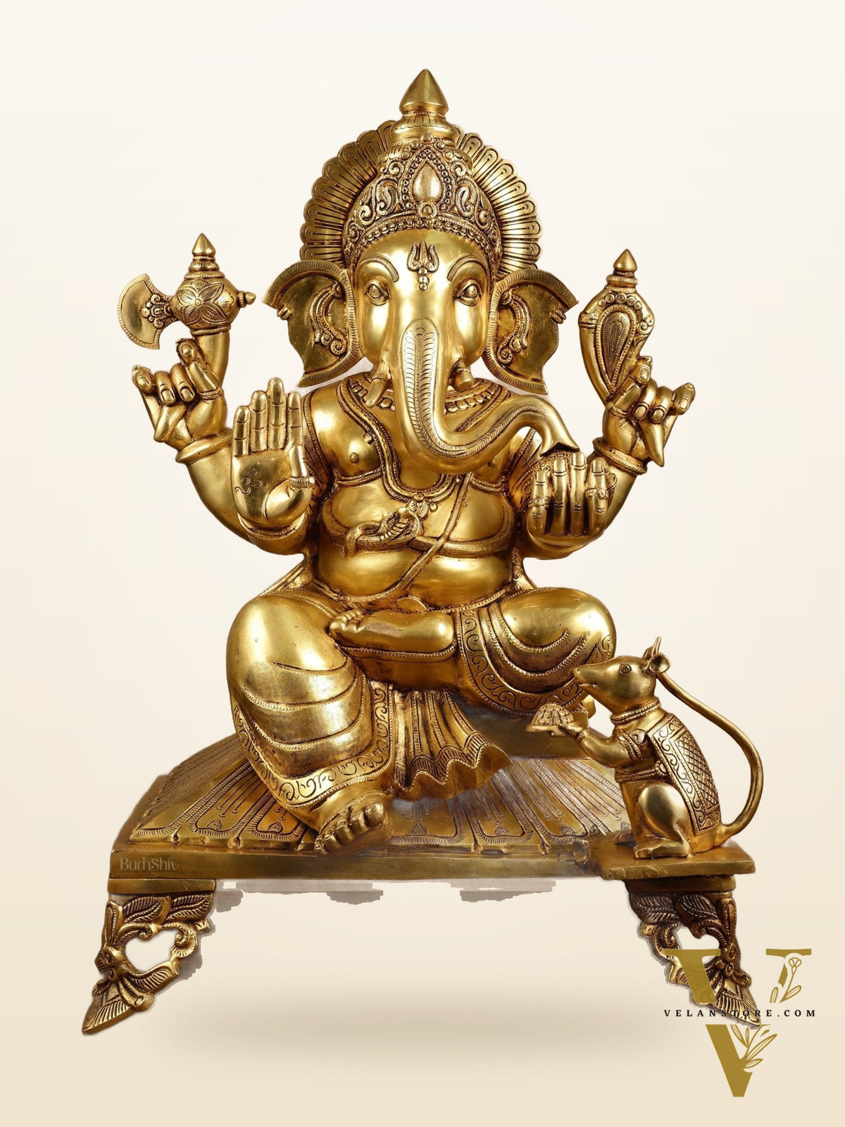 Brass Large Ganesha Sculpture 27.5