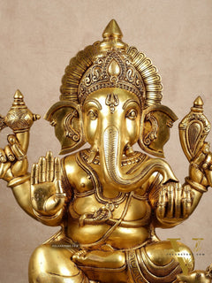 Brass Large Ganesha Sculpture 27.5