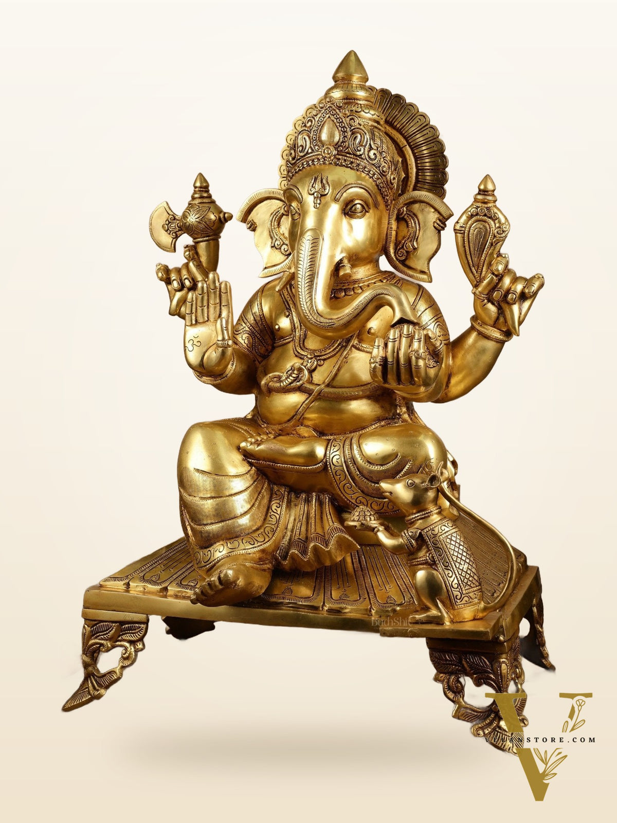 Brass Large Ganesha Sculpture 27.5