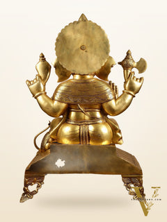 Brass Large Ganesha Sculpture 27.5
