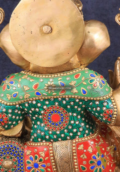 Brass Large Ganesha Statue - 18 Inch