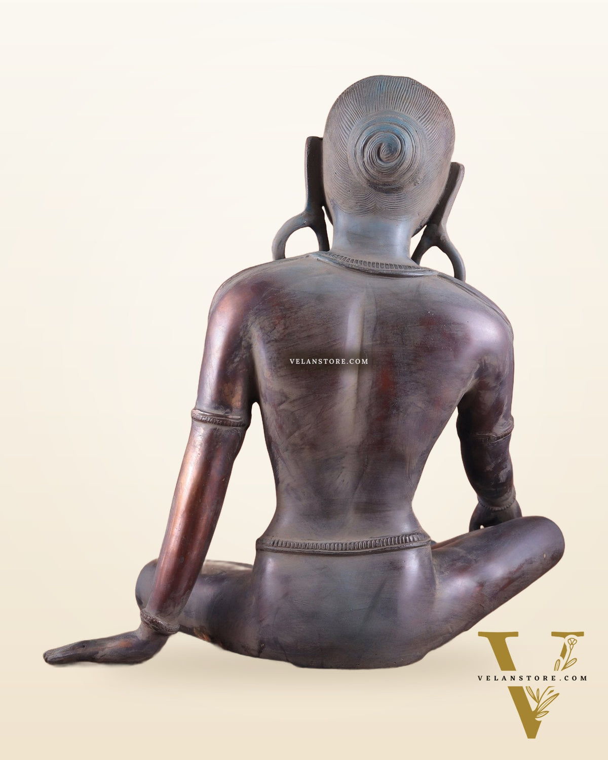 Brass Large Green Tara Idol – Tibetan Style, 19 Inch