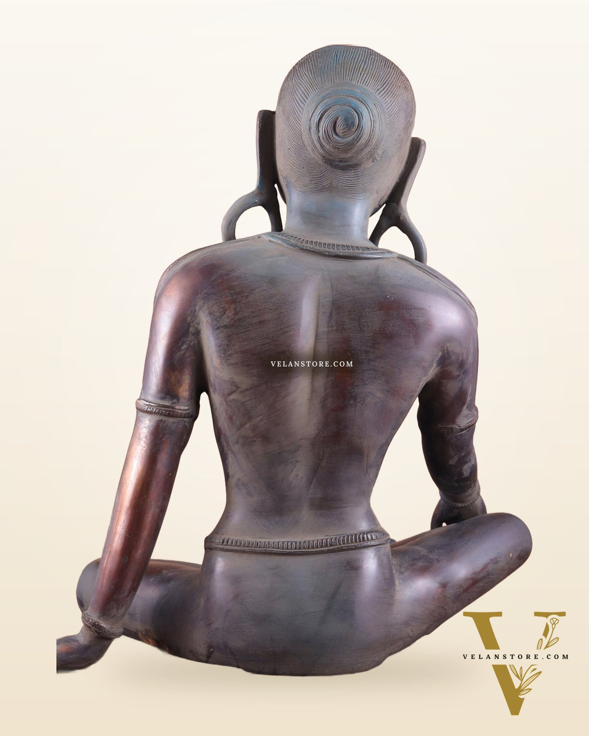 Brass Large Green Tara Idol – Tibetan Style, 19 Inch