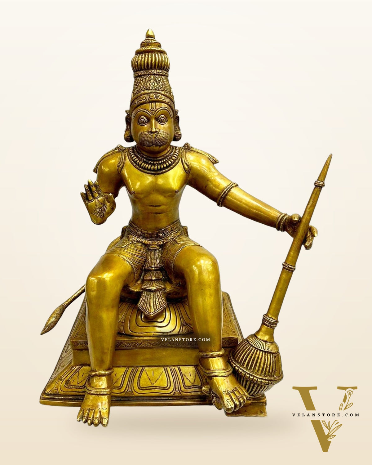 Brass Large Hanuman Statue - 22"