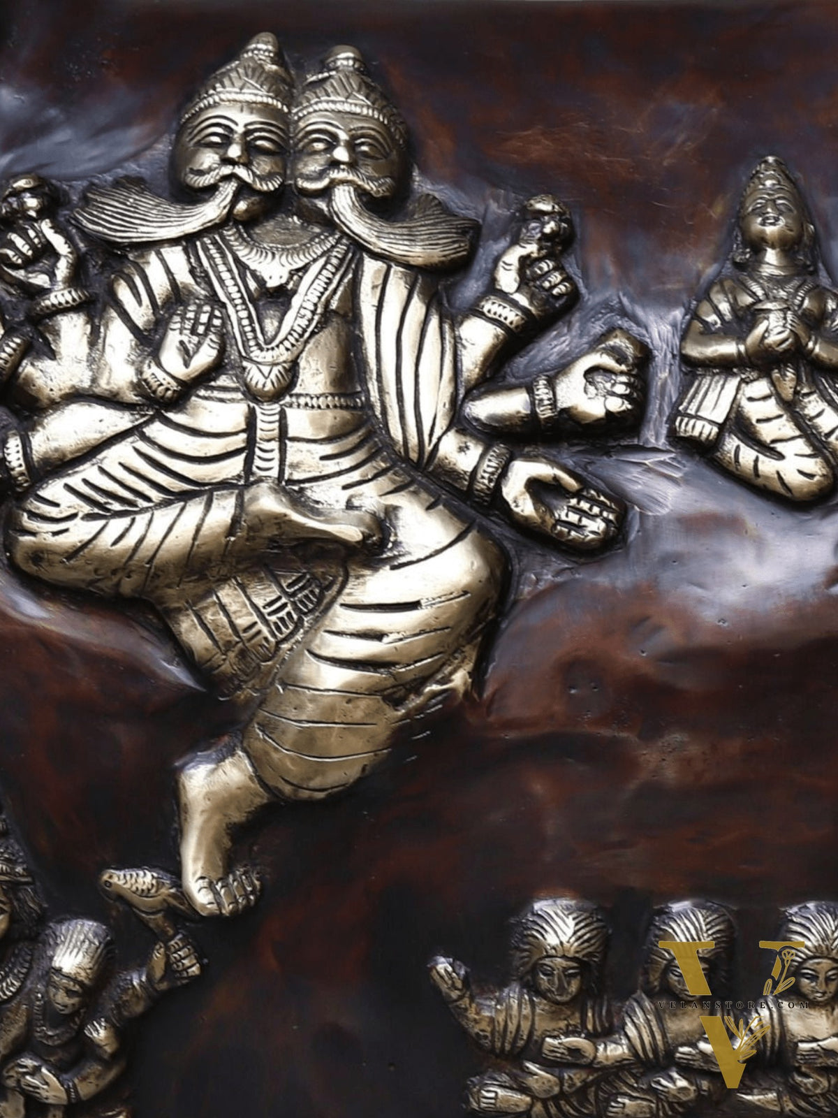 Brass Large Kamadhenu Cow with Calf – 53"