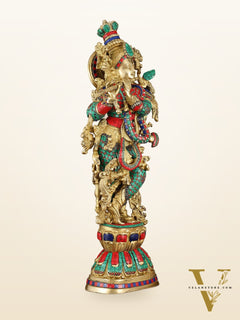 Brass large Lord Krishna statue | 30 Inch