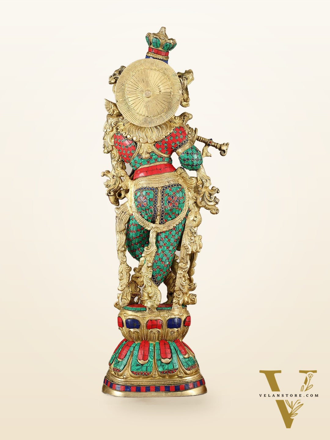 Brass large Lord Krishna statue | 30 Inch