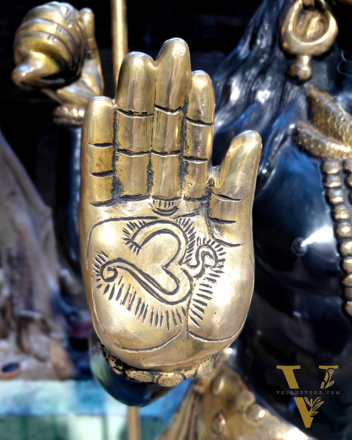 Brass Large Majestic Standing Lord Shiva Statue 90 inch