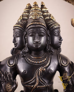 Brass Large Murugan with six faces statue 17"
