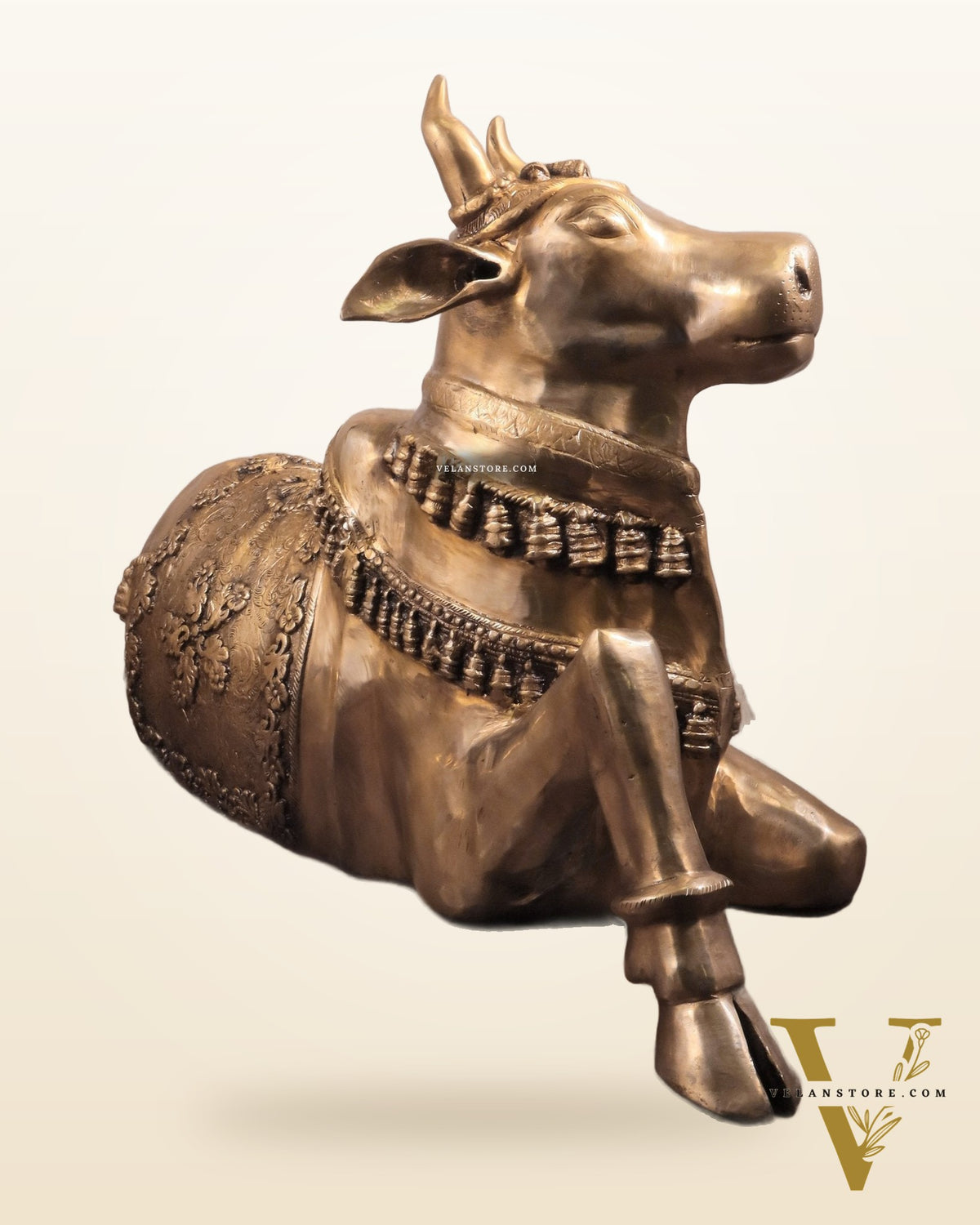 Brass Large Nandi Sculpture 34 inch