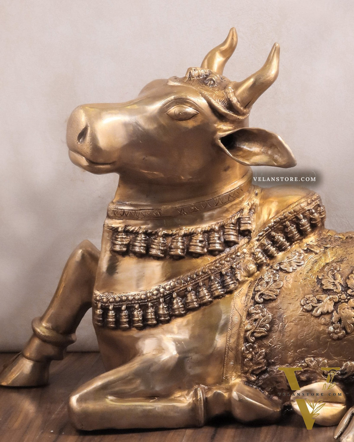 Brass Large Nandi Sculpture 34 inch