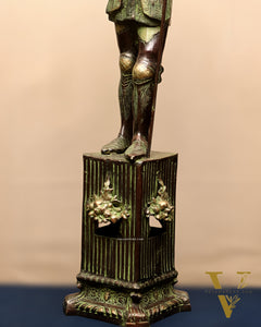 Brass Large Roman Warrior Vintage Statue – 49"