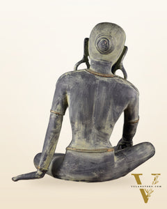 Brass Large seated Parvati – Tibetan Style, 19 Inch