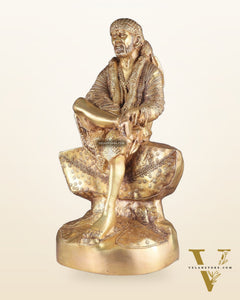 Brass large Shirdi Sai Baba Statue 24"