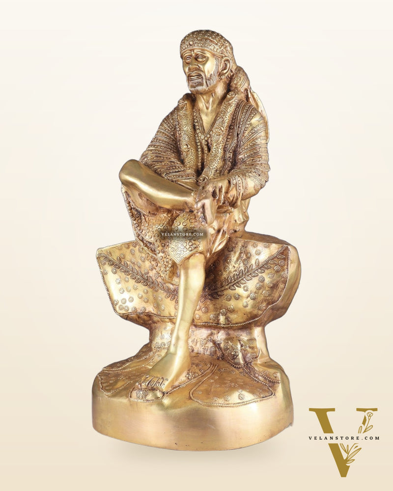 Brass large Shirdi Sai Baba Statue 24"