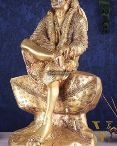 Brass large Shirdi Sai Baba Statue 24"
