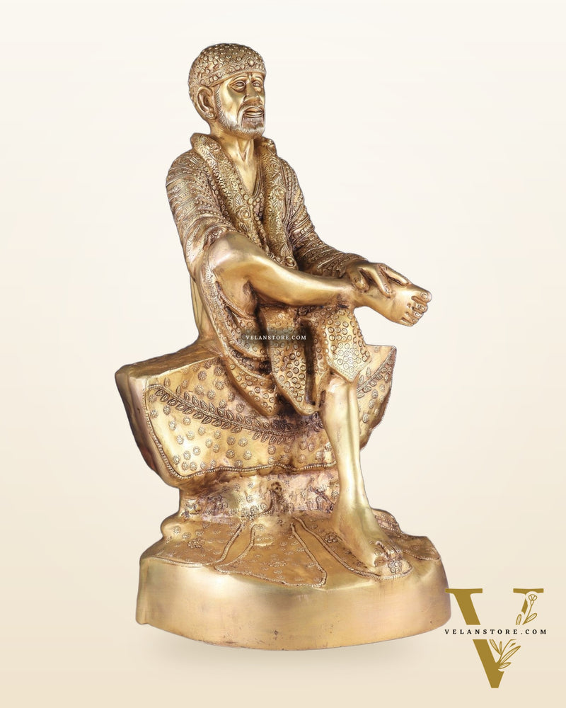 Brass large Shirdi Sai Baba Statue 24"
