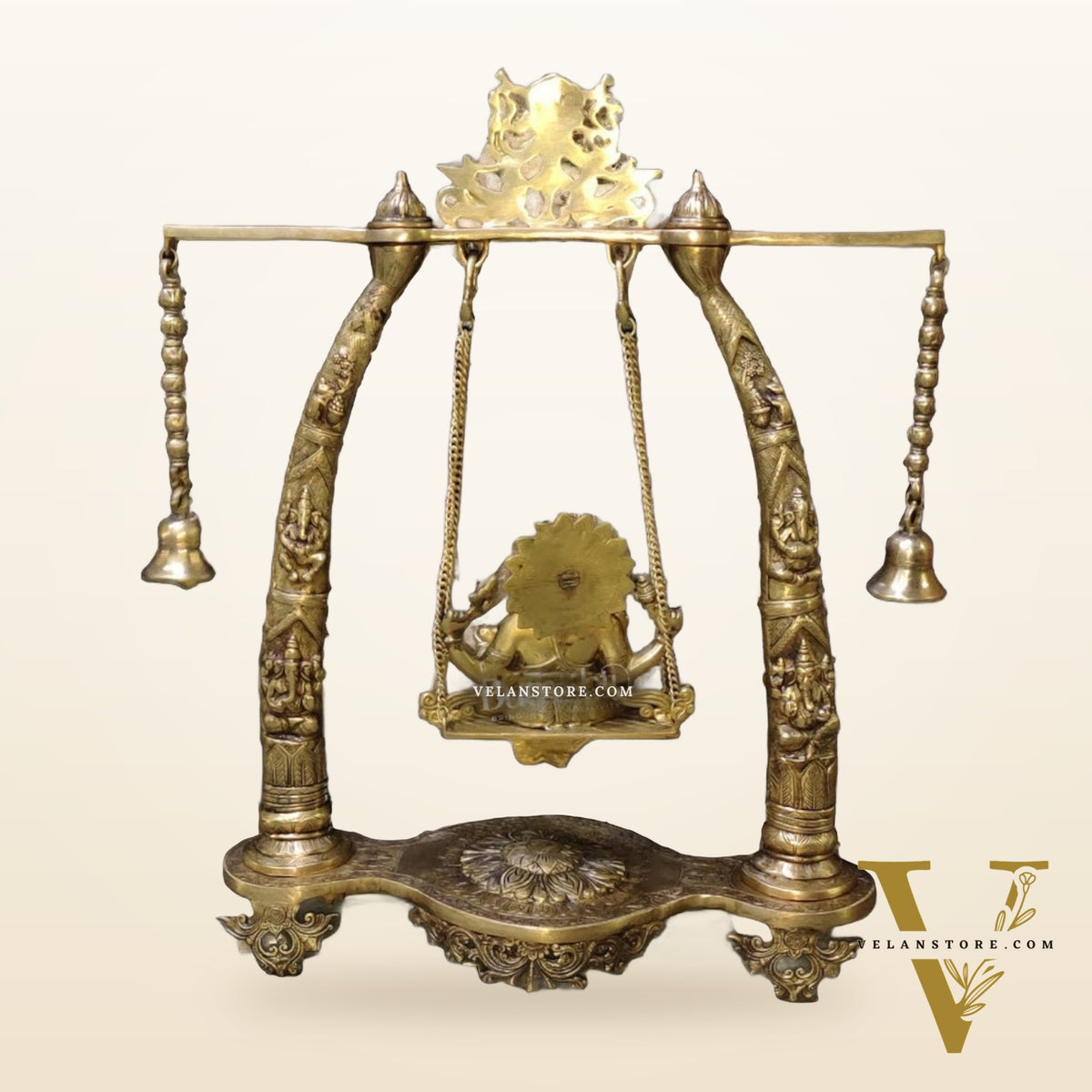 Brass Large Sized Ganapati Swing - Handcrafted with Superfine Brass 3 feet