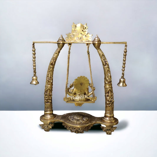 Brass Large Sized Ganapati Swing - Handcrafted with Superfine Brass 3 feet