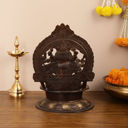 Brass Large-Sized Ganesha Lamp - 16 Inch