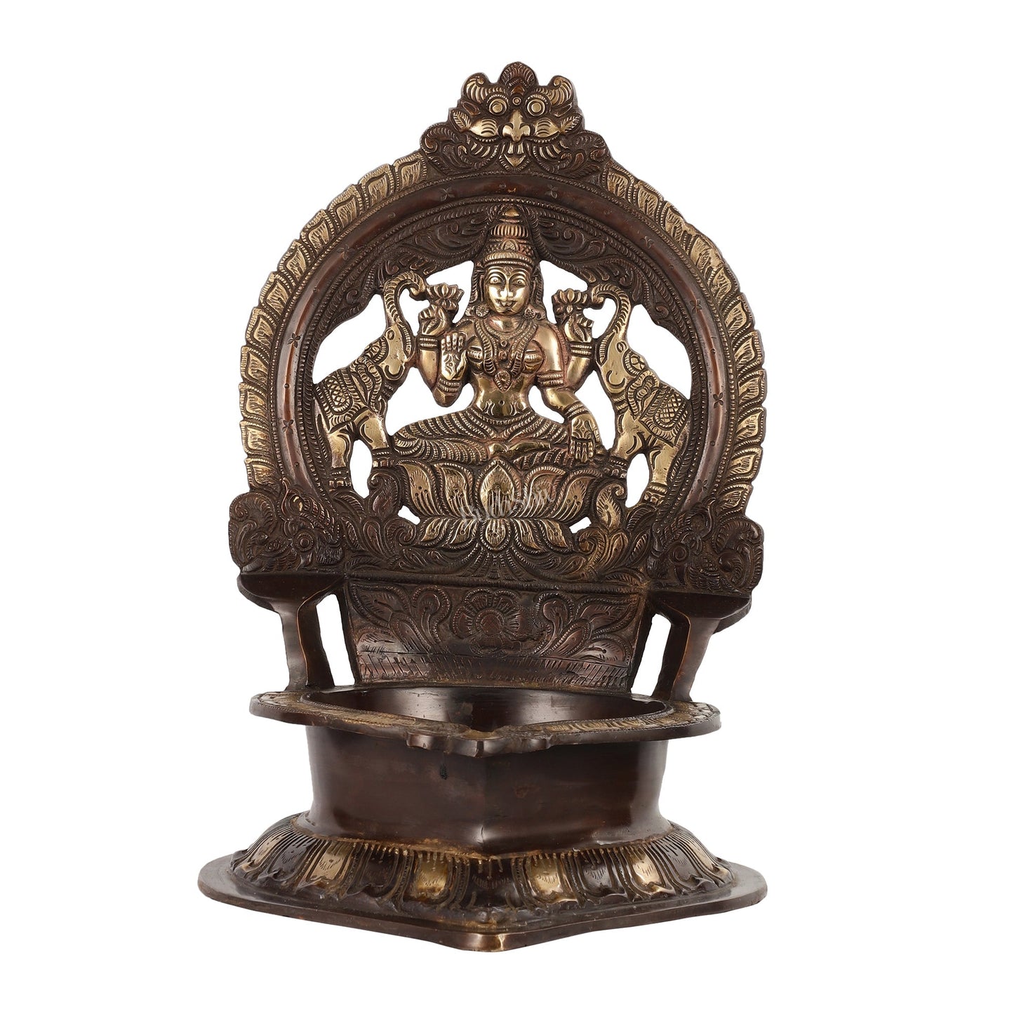 Brass Large-Sized Lakshmi Lamp - 17 Inch
