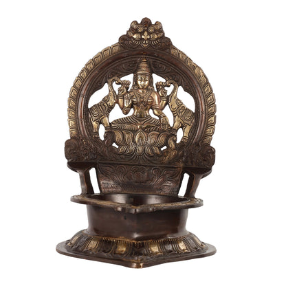 Brass Large-Sized Lakshmi Lamp - 17 Inch