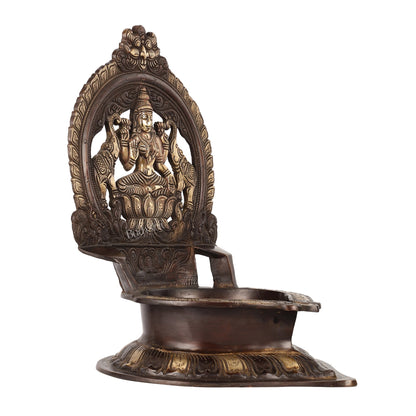 Brass Large-Sized Lakshmi Lamp - 17 Inch