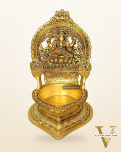 Brass Large Superfine Ganesha Diya - 16 Inch