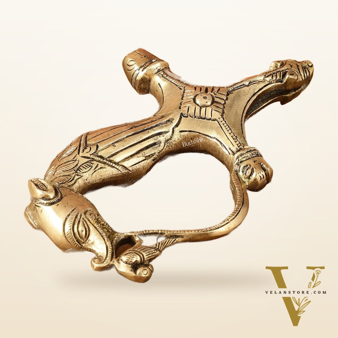 Brass Lion Sword Handle Talwar Handle | 6.5 Inch