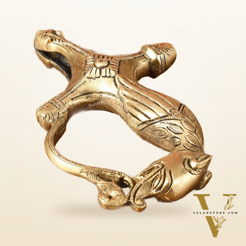 Brass Lion Sword Handle Talwar Handle | 6.5 Inch