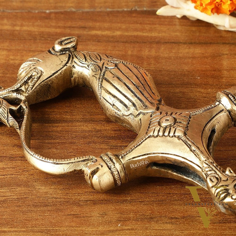 Brass Lion Sword Handle Talwar Handle | 6.5 Inch