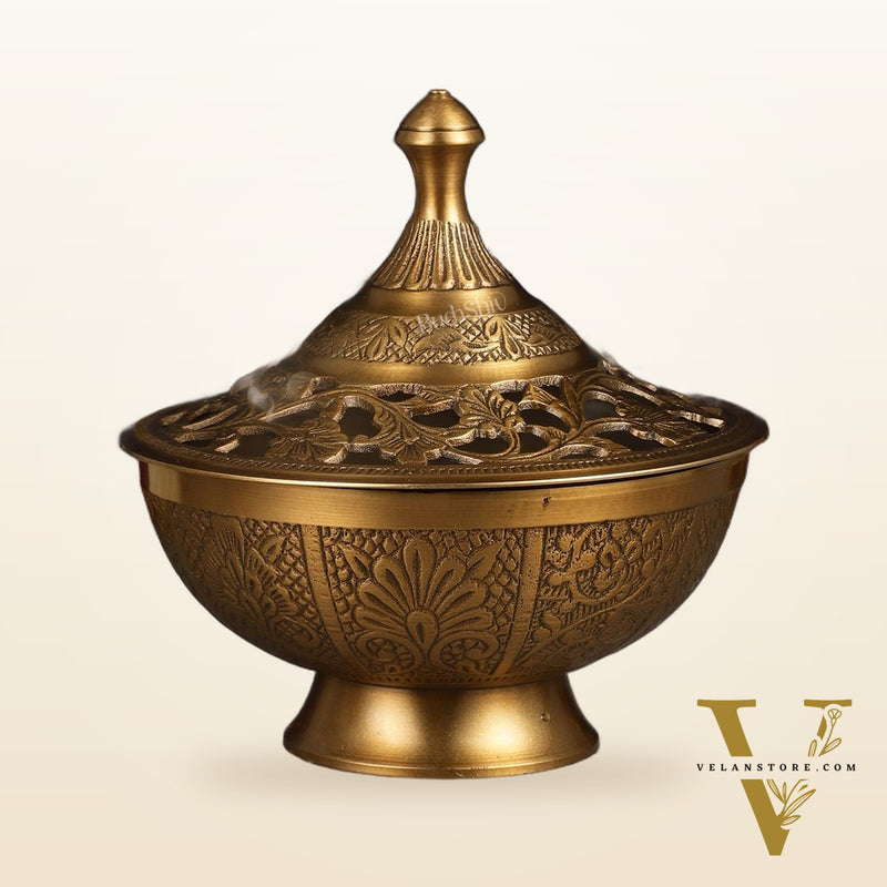 Brass Loban Daan Dhoop Daani 6"