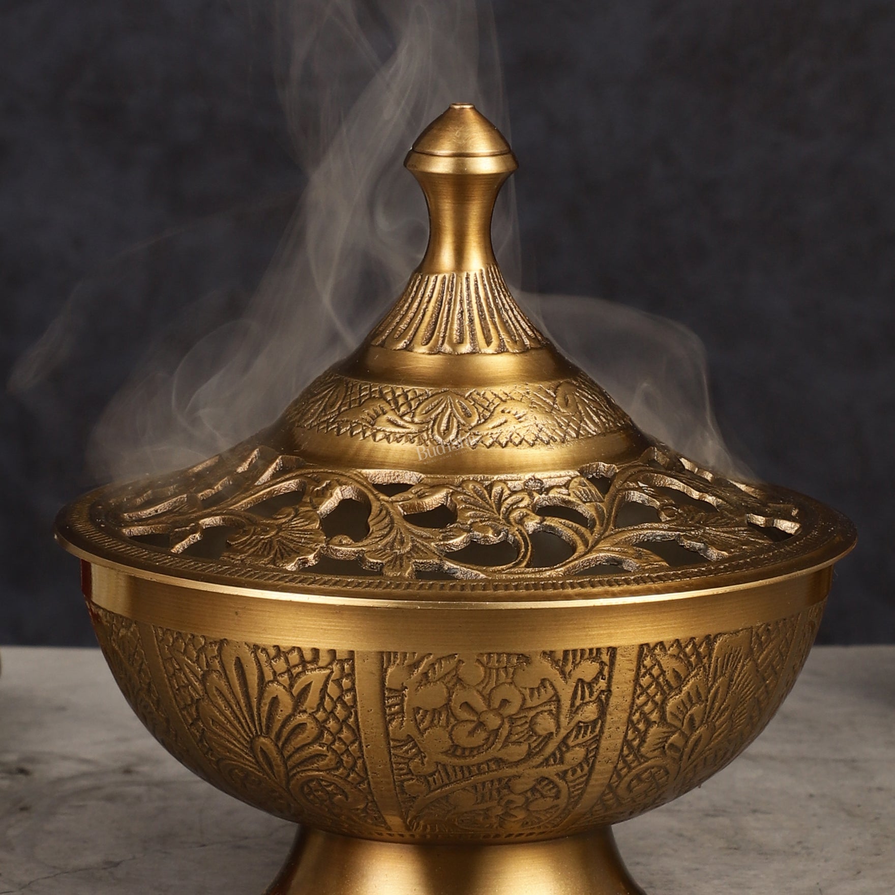 Brass Loban Daan Dhoop Daani 6"