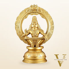 Brass Lord Ayyappa Swamy Ayyappan Statue - 18"
