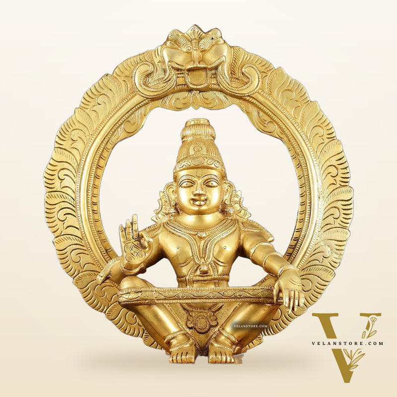 Brass Lord Ayyappa Swamy Ayyappan Statue - 18"