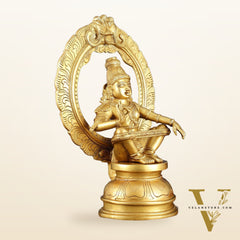 Brass Lord Ayyappa Swamy Ayyappan Statue - 18"