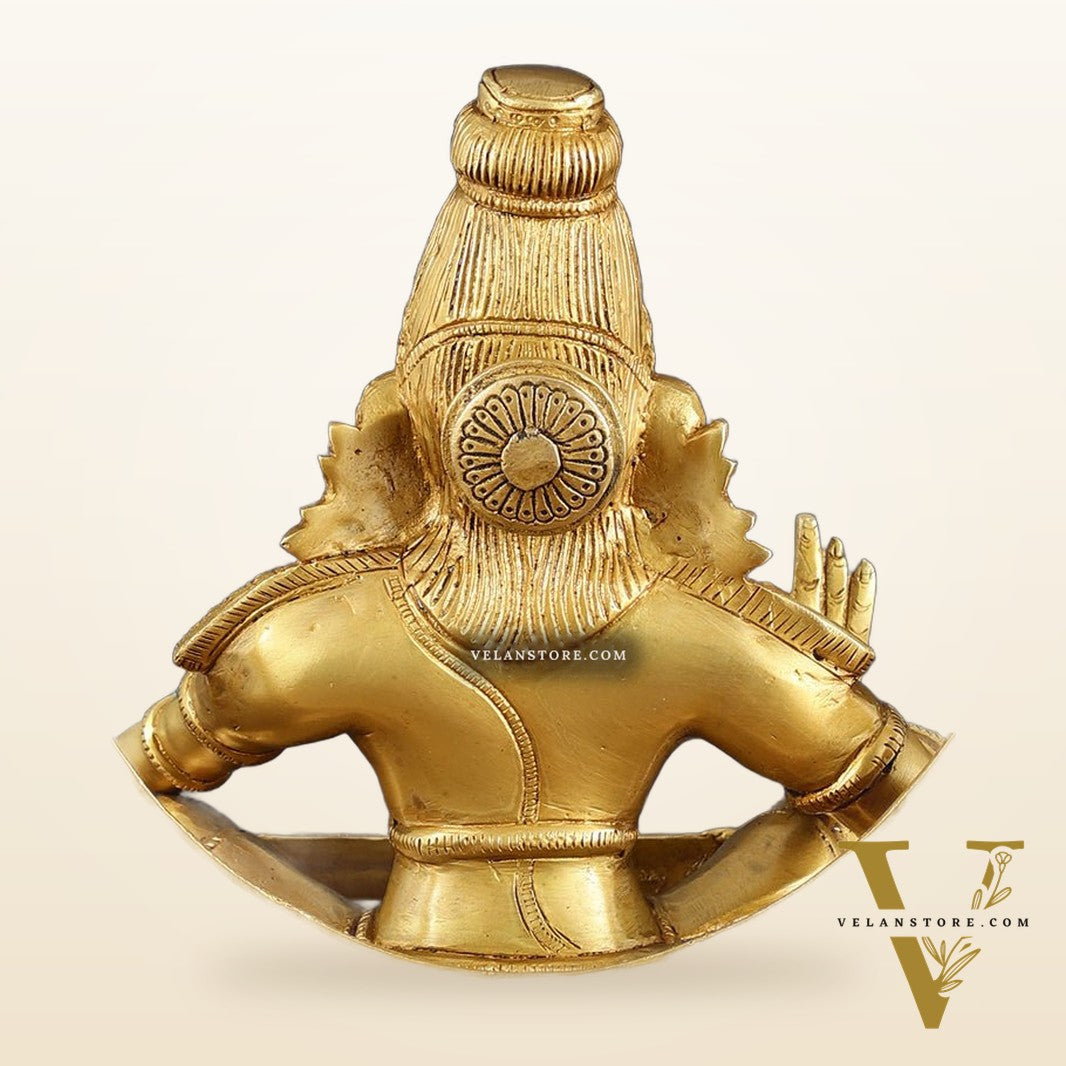 Brass Lord Ayyappa Swamy Ayyappan Statue - 18"