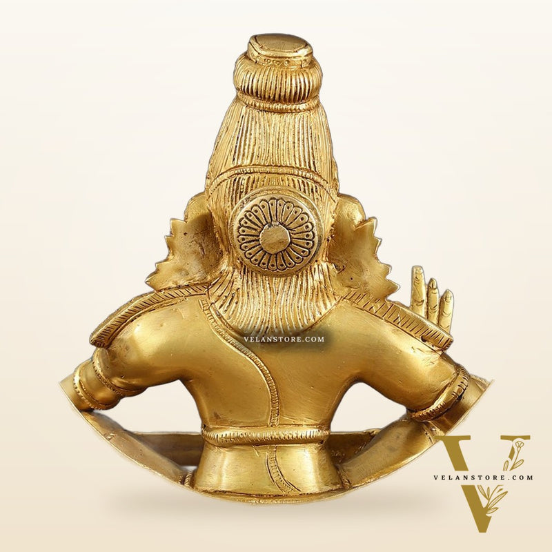 Brass Lord Ayyappa Swamy Ayyappan Statue - 18"