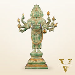 Brass Lord Brahma Statue - 16 Inch